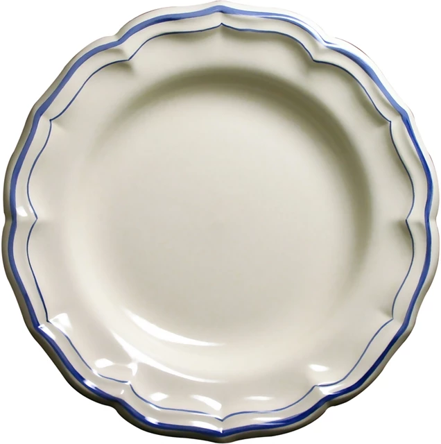 Servierplatten Gien Filet Bleu Platte Rund Tief 31cm 3 Servierplatten Gien Filet Bleu Platte Rund Tief 31cm