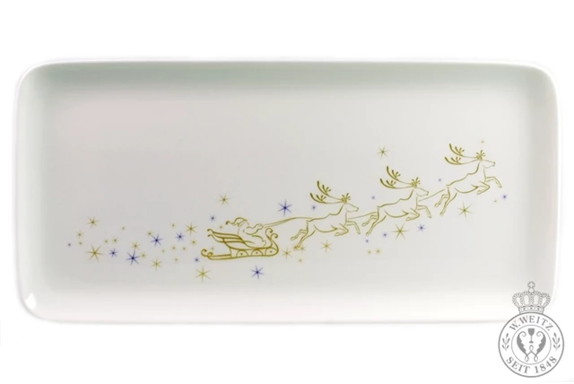 Servierplatten Dibbern Christmas Platte 15x32cm 3 Servierplatten Dibbern Christmas Platte 15x32cm