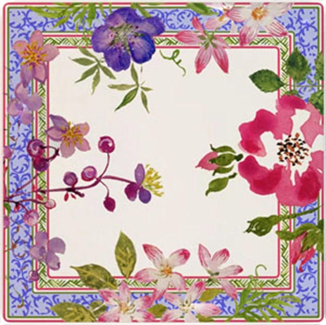 Gien Millefleurs Platte Eckig 17x17cm 3 Gien Millefleurs Platte Eckig 17x17cm