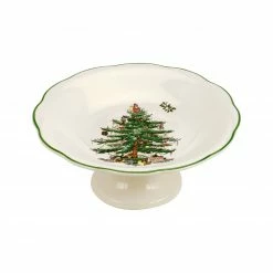 Servierplatten Spode Christmas Tree Schale Auf Fuß 18cm