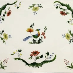 Servierplatten Gien Oiseaux De Paradis Platte Rechteckig 29,5x26,5cm