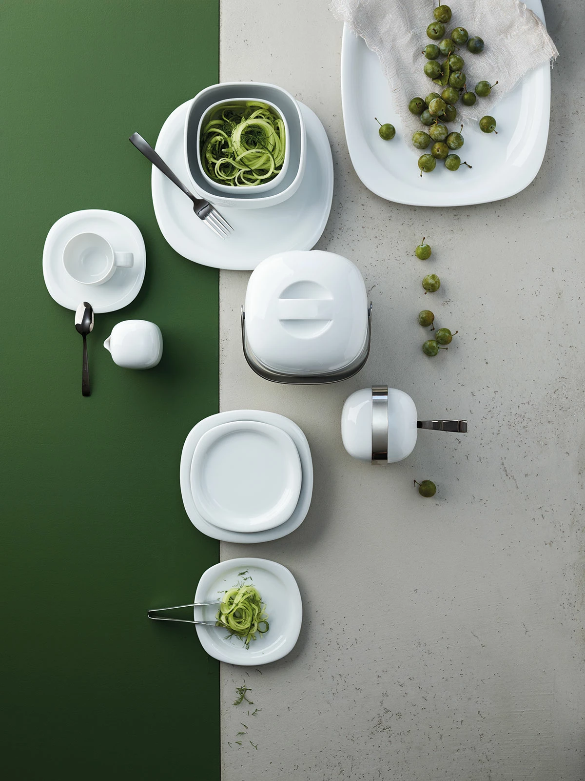 Servierplatten Rosenthal Suomi Weiß Platte 33cm 4 Servierplatten Rosenthal Suomi Weiß Platte 33cm – Bild 2