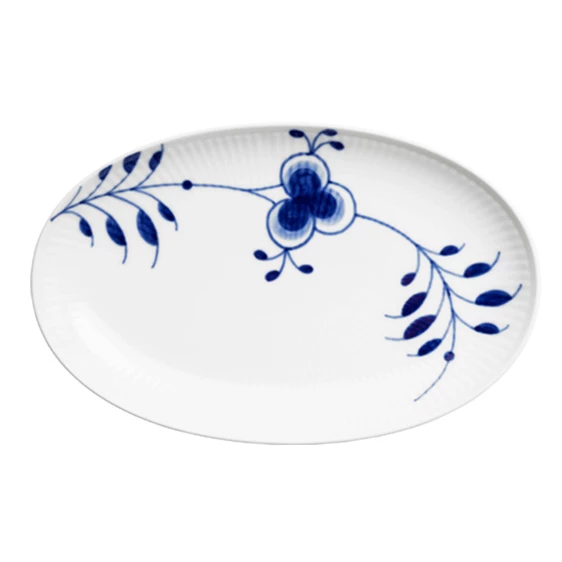 Servierplatten Royal Copenhagen Mega Blau Gerippt Beilage Oval 23cm 2381356 3 Servierplatten Royal Copenhagen Mega Blau Gerippt Beilage Oval 23cm 2381356