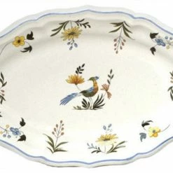 Servierplatten Gien Oiseaux De Paradis Platte Oval 41cm