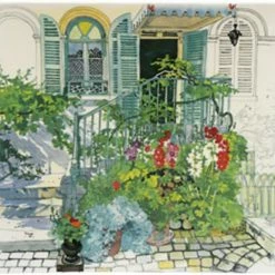 Servierplatten Gien Paris à Giverny Platte Rechteckig 29,5x26,5cm