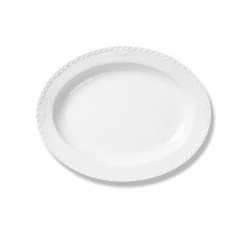 Servierplatten Royal Copenhagen Weiße Halbspitze Platte Oval 36,5cm 1128375