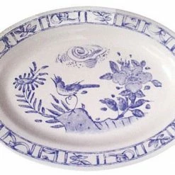 Servierplatten Gien Oiseau Bleu Mono Beilage 23cm