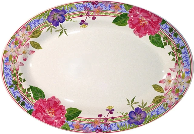 Servierplatten Gien Millefleurs Platte Oval Mittelgroß 37cm 3 Servierplatten Gien Millefleurs Platte Oval Mittelgroß 37cm