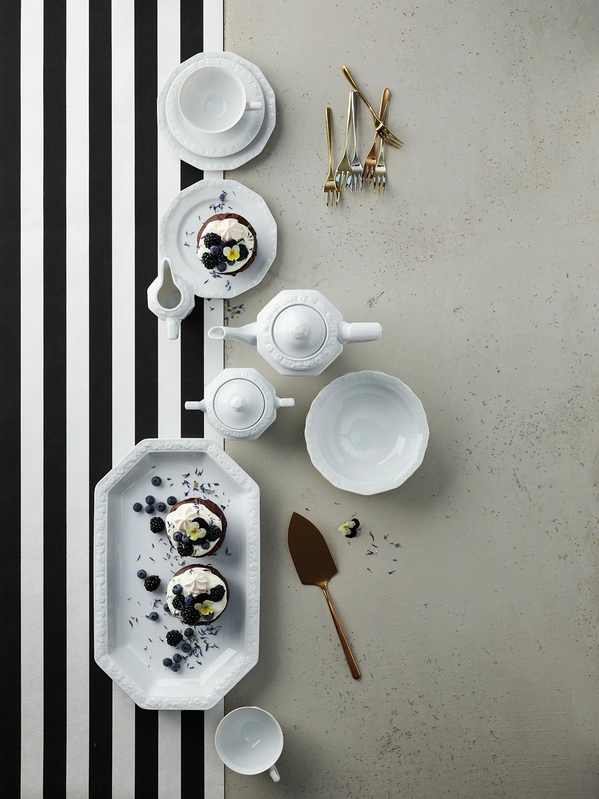 Servierplatten Rosenthal Maria Weiß Platte 38cm 4 Servierplatten Rosenthal Maria Weiß Platte 38cm – Bild 2