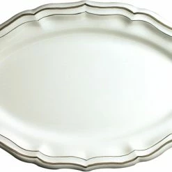 Servierplatten Gien Filet Taupe Platte Oval 41cm