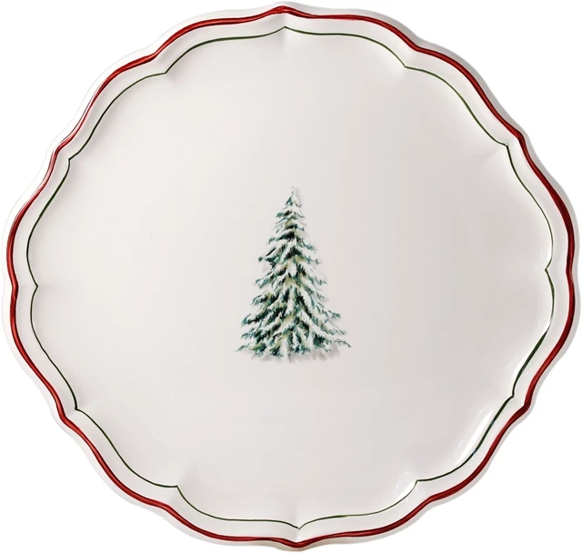 Gien Filets Noel Kuchenplatte 31,7cm 3 Gien Filets Noel Kuchenplatte 31,7cm
