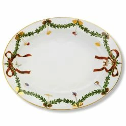 Servierplatten Royal Copenhagen Star Fluted Christmas Platte Oval 37cm 2503375