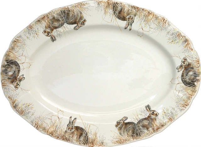 Servierplatten Gien Sologne Platte Oval 39,3cm 3 Servierplatten Gien Sologne Platte Oval 39,3cm