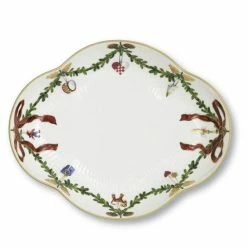 Beilagen Royal Copenhagen Star Fluted Christmas Beilage Oval 22cm 2503359
