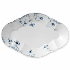 Servierplatten Royal Copenhagen Elements Blau Platte Oval Groß 38cm 2589375