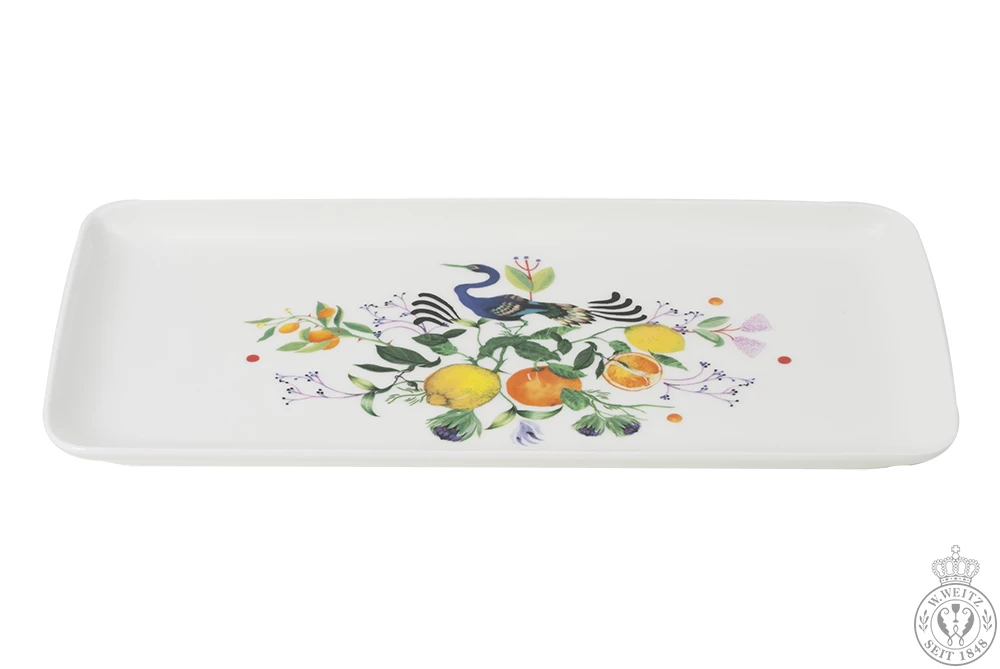 Servierplatten Dibbern Paradies Platte 15x32cm 3 Servierplatten Dibbern Paradies Platte 15x32cm