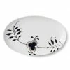 Servierplatten Royal Copenhagen Mega Schwarz Gerippt Beilage Oval 23cm