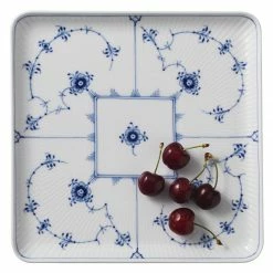 Servierplatten Royal Copenhagen Musselmalet Gerippt Platte Quadratisch 20cm 5 Servierplatten Royal Copenhagen Musselmalet Gerippt Platte Quadratisch 20cm -Vista Alegre-Shop IMG100131277 31672