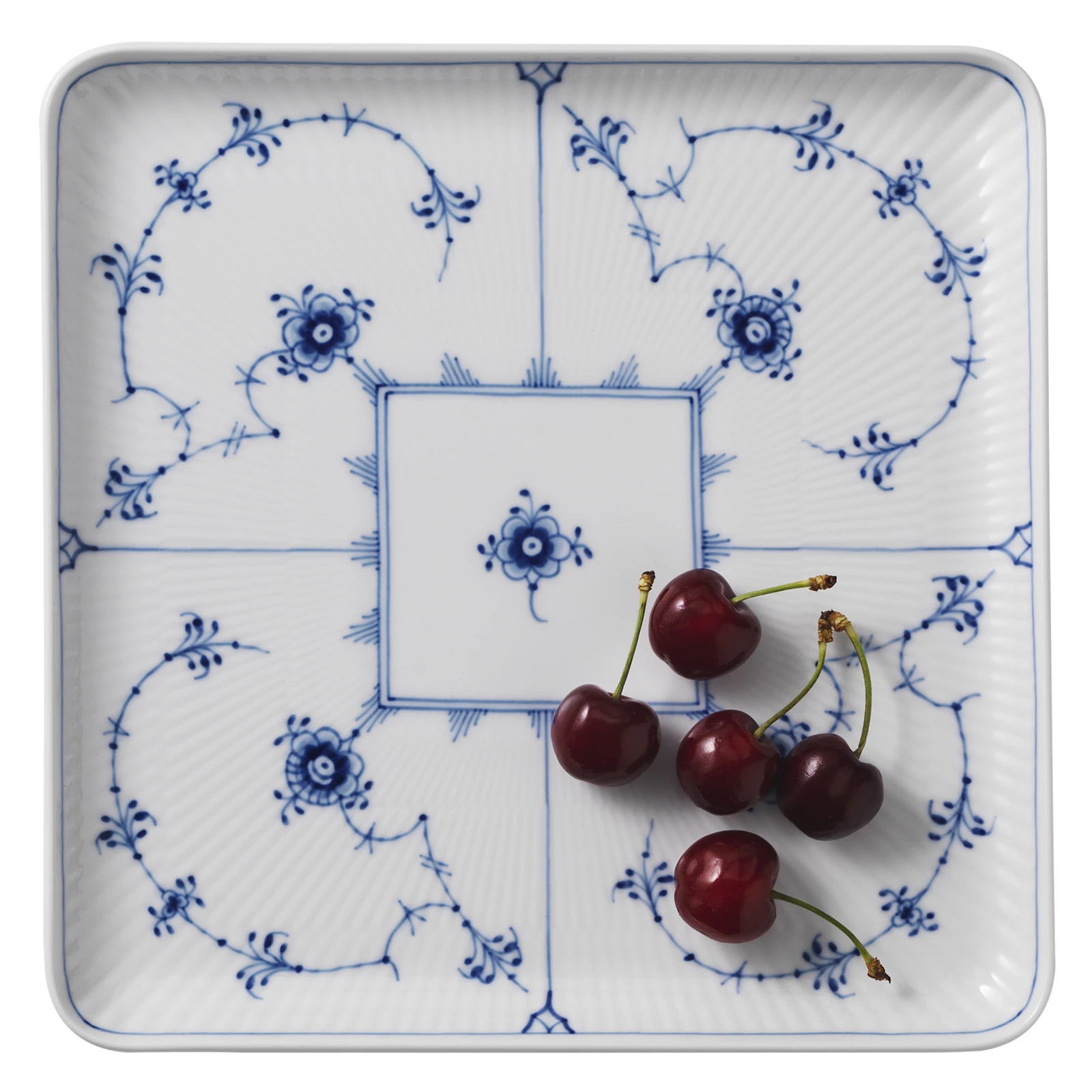 Servierplatten Royal Copenhagen Musselmalet Gerippt Platte Quadratisch 20cm 4 Servierplatten Royal Copenhagen Musselmalet Gerippt Platte Quadratisch 20cm – Bild 2