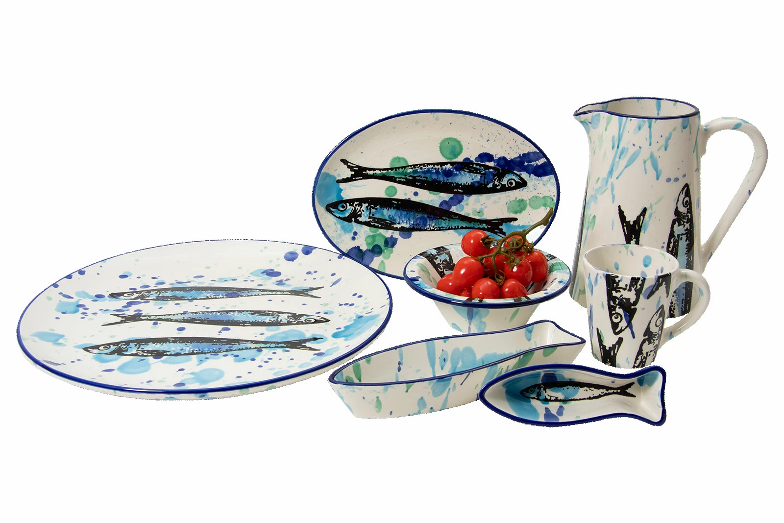 Vista Portuguese Wet Painting Vorspeisenteller Fisch M 25,5x4,5cm 5 Vista Portuguese Wet Painting Vorspeisenteller Fisch M 25,5x4,5cm – Bild 3