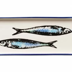 Vista Alegre-Shop 11 Servierplatten Vista Portuguese Plain Platte Rechteckig 35x15,5cm Fische Einfach