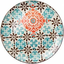 Vista Alegre-Shop 13 Servierplatten Vista Portuguese Mosaic New Coral Platte Rund 38cm