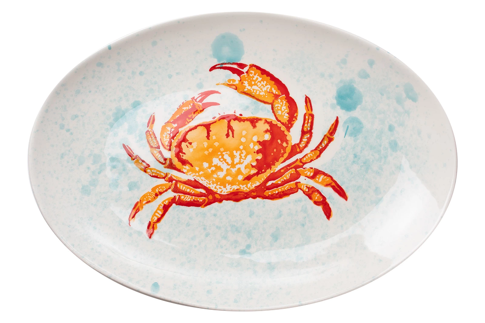 Servierplatten Vista Portuguese Aquarelle Splash Crab Platte Oval 38,5x27,5cm 3 Servierplatten Vista Portuguese Aquarelle Splash Crab Platte Oval 38,5x27,5cm