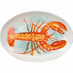 Servierplatten Vista Portuguese Aquarelle Splash Lobster Platte Oval Mini 30x21cm