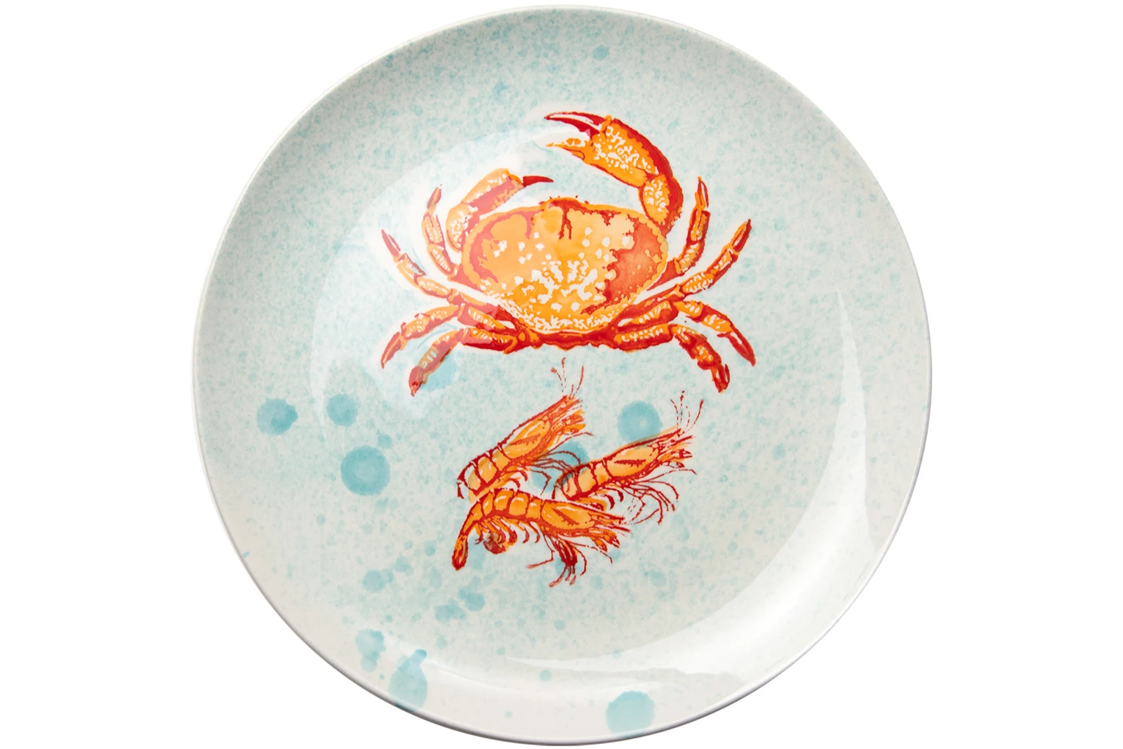 Servierplatten Vista Portuguese Aquarelle Splash Crab Platte Rund 38cm 3 Servierplatten Vista Portuguese Aquarelle Splash Crab Platte Rund 38cm
