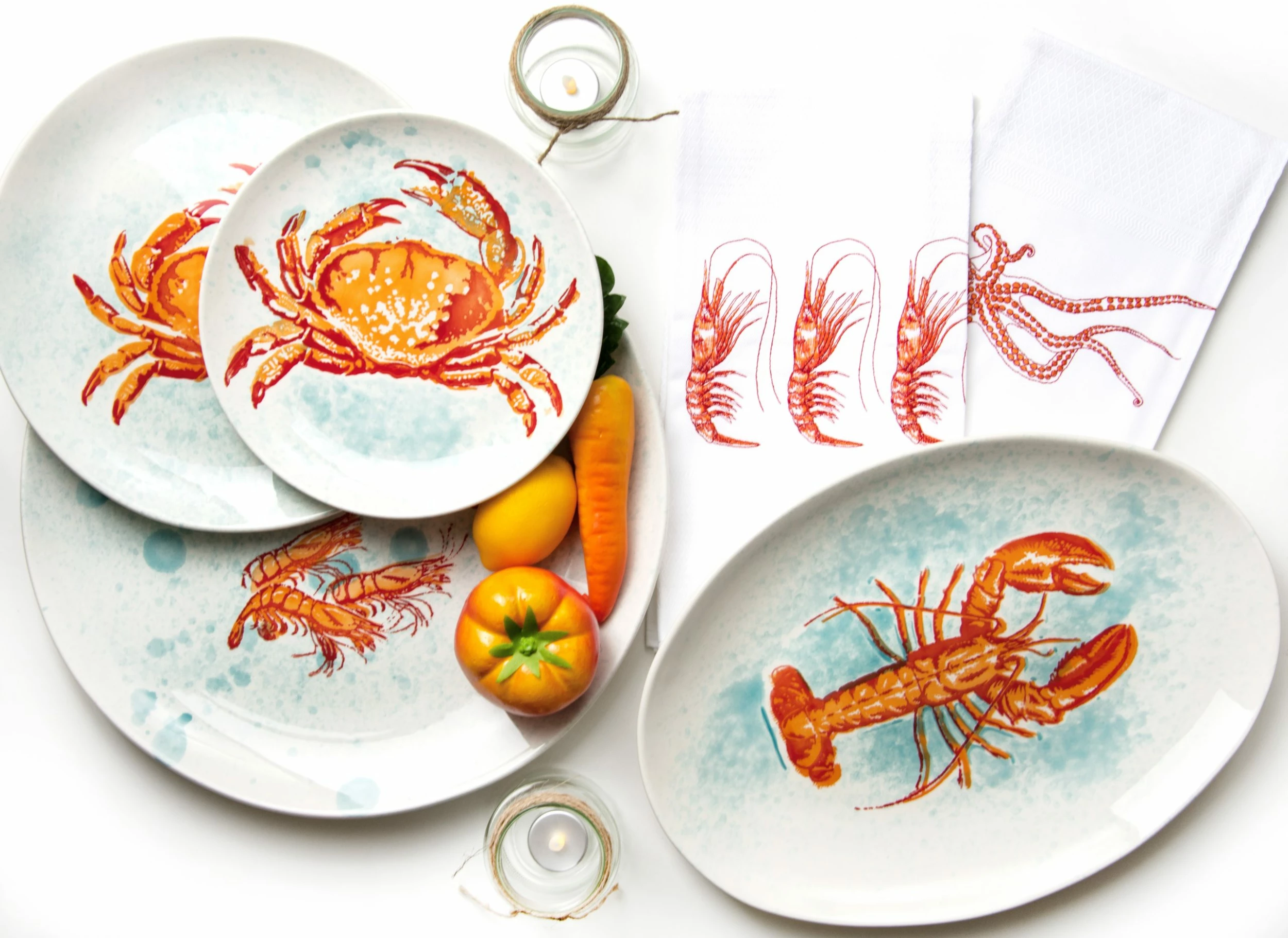 Servierplatten Vista Portuguese Aquarelle Splash Crab Platte Rund 38cm 5 Servierplatten Vista Portuguese Aquarelle Splash Crab Platte Rund 38cm – Bild 3