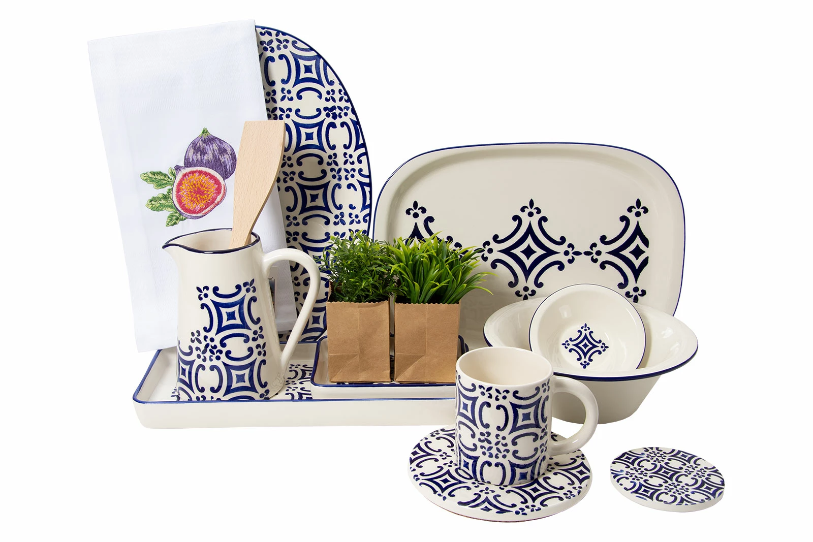 Servierplatten Vista Portuguese Cobalt Platte S Rund 17cm 4 Servierplatten Vista Portuguese Cobalt Platte S Rund 17cm – Bild 2