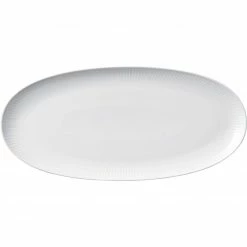Servierplatten Royal Copenhagen Weiß Gerippt Platte Oval 37cm