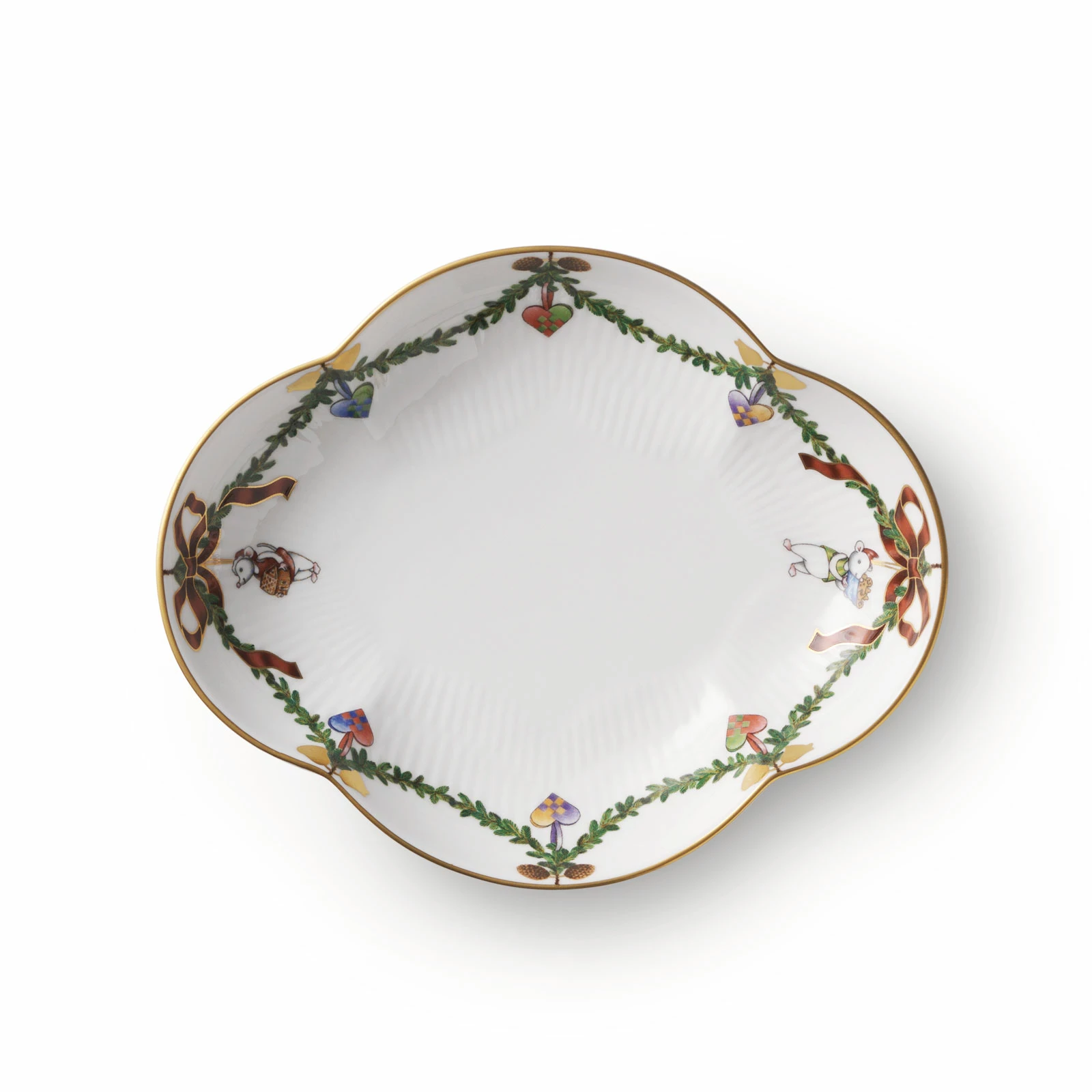 Beilagen Royal Copenhagen Star Fluted Christmas Beilage Oval 17,5cm 3 Beilagen Royal Copenhagen Star Fluted Christmas Beilage Oval 17,5cm
