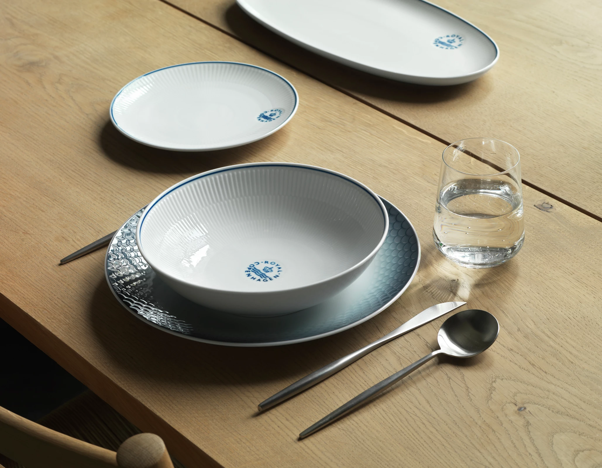 Servierplatten Royal Copenhagen Blueline Platte Oval 37cm Lang 7 Servierplatten Royal Copenhagen Blueline Platte Oval 37cm Lang – Bild 5