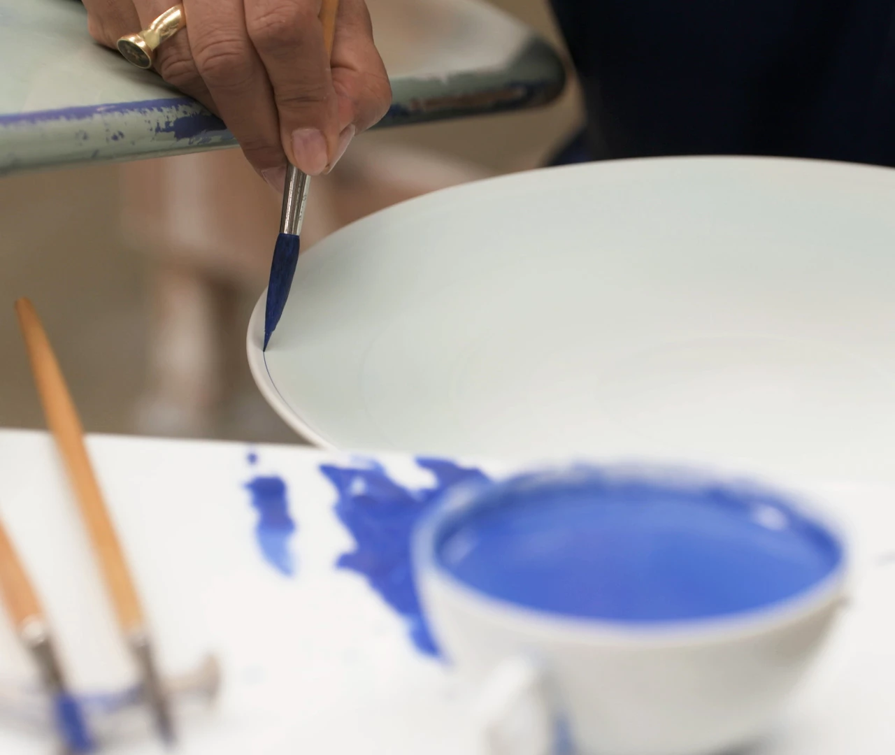 Servierplatten Royal Copenhagen Blueline Platte Oval 37cm Lang 6 Servierplatten Royal Copenhagen Blueline Platte Oval 37cm Lang – Bild 4