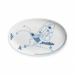 Servierplatten Royal Copenhagen Royal Creatures Beilage Oval 23cm Grasshopper 2373356